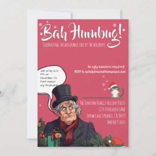 Bah Humbug-Weihnachtsfeier – Miesepetrige Feiertag Einladung