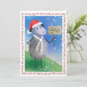 Bah Humbug Weihnachtskarte Einladung (Stehend Vorderseite)