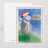 Bah Humbug Weihnachtskarte Einladung (Vorne/Hinten)