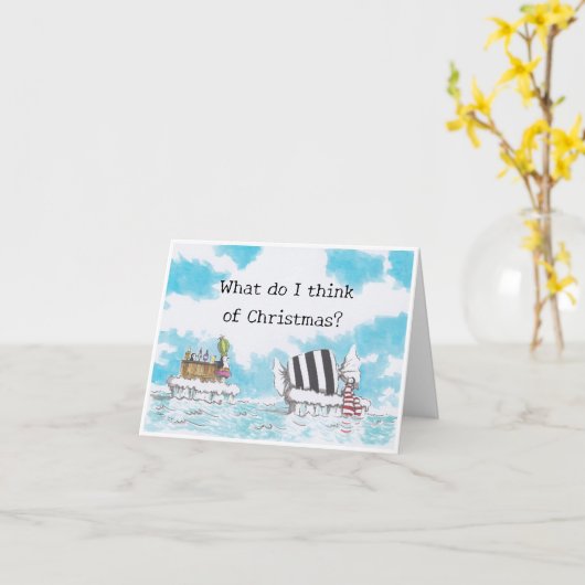 Bah Humbug Weihnachtskarte Karte (Gelbe Blume)