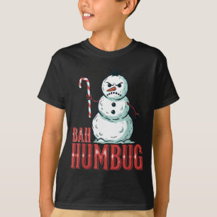 Bah Humbug Weihnachtsmann Hut Wütender Schneemann T-Shirt