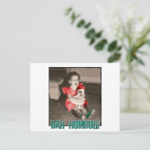 Bah Humbug-Weihnachtspostkarte Feiertagspostkarte (Stehend Vorderseite)