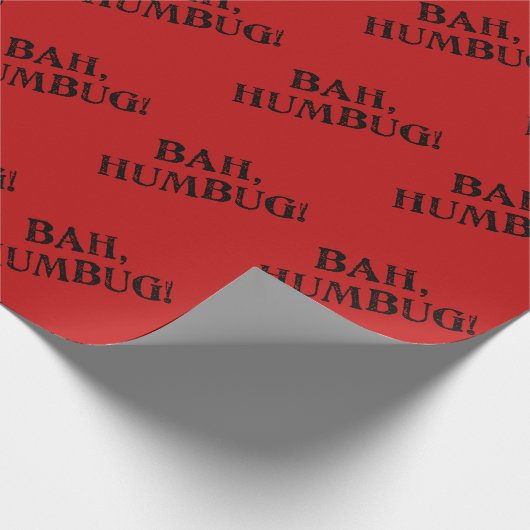 Bah Humbug Wrapping Paper Geschenkpapier (Ecke)
