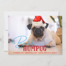 Bah Humpug Mops Dog Funny Custom Weihnachts-Foto