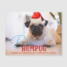 Bah Humpug Mops Dog Funny Custom Weihnachts-Foto