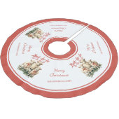 Bah La La Niedlich Retro Christmas Sheep Polyester Weihnachtsbaumdecke (Schrägansicht)