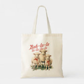 Bah La La Niedlich Retro Christmas Sheep Tragetasche (Rückseite)