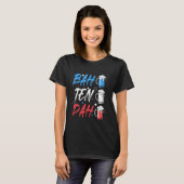 BAH ZEHN DAH Funny 4. Juli Bier Barkeeper Ameri T-Shirt (Vorne ganz)