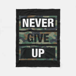 Bahaas T-Shirt nicht aufgeben Illustration Quotes Fleecedecke