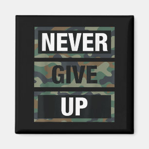 Bahaas T-Shirt nicht aufgeben Illustration Quotes Magnet