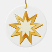 Baha'i Faith, Gold Symbol Keramik Ornament (Vorne)