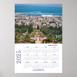 Bahá'í Gardens, Haifa im Jahr 2013 , Israel Poster