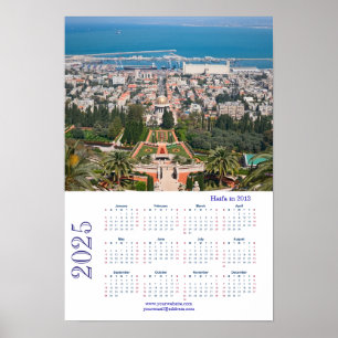 Bahá'í Gardens, Haifa im Jahr 2013 , Israel Poster