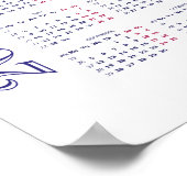 Bahá'í Gardens, Haifa, Israel Kalender 2022 Poster (Ecke)