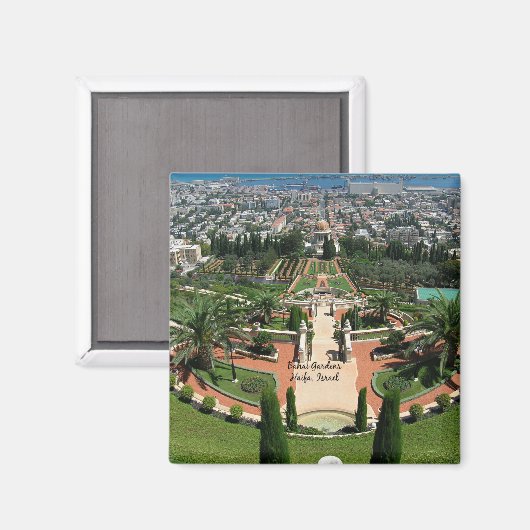 Bahai Gardens in Haifa, Israel Magnet (Vorderseite/Rückseite)
