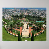 Bahai Gardens in Haifa, Israel Poster (Vorne)
