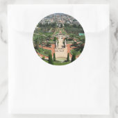 Bahai Gardens in Haifa, Israel Runder Aufkleber (Tasche)