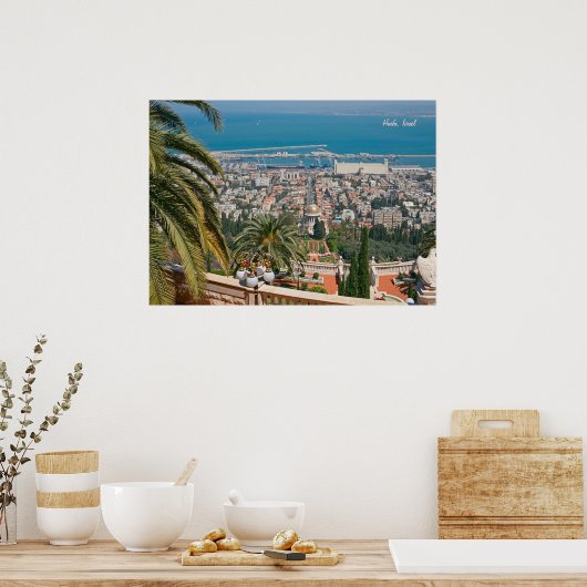 Bahá'í Gardens of Haifa Poster (Küche)