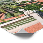 Bahá'í Gardens of Haifa Poster (Ecke)
