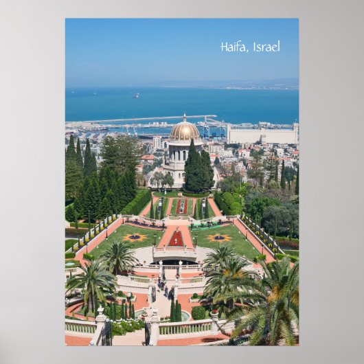 Bahá'í Gardens of Haifa Poster (Vorne)