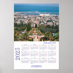 Bahá'í‑Gärten, Haifa (Foto 2013), Israel Poster