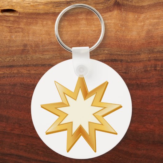 Baha'i Keyring zweiseitig Schlüsselanhänger (Vorderseite)