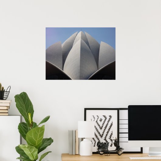 Bahai-Lotus-Tempel Poster (Heimbüro)