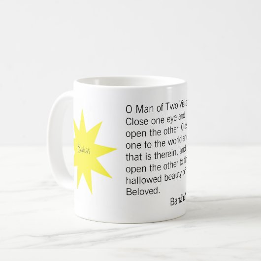 Baha'i star kaffeetasse (Vorderseite Links)