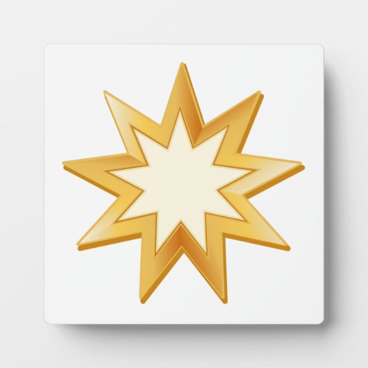 Baha'i-Symbol Fotoplatte (Vorderseite)