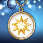 Baha'i-Symbol Vergoldete Kette<br><div class="desc">Ein hübsches Geschenk. Frieden. Der neun Spitzstern ist ein Symbol des Glaubens der Baha’i. Andere Stile dieser Kette sind auch verfügbar.****Bitte beachten Sie,  dass die goldene Farbe in den Kunstwerken nicht metallisch ist.***</div>