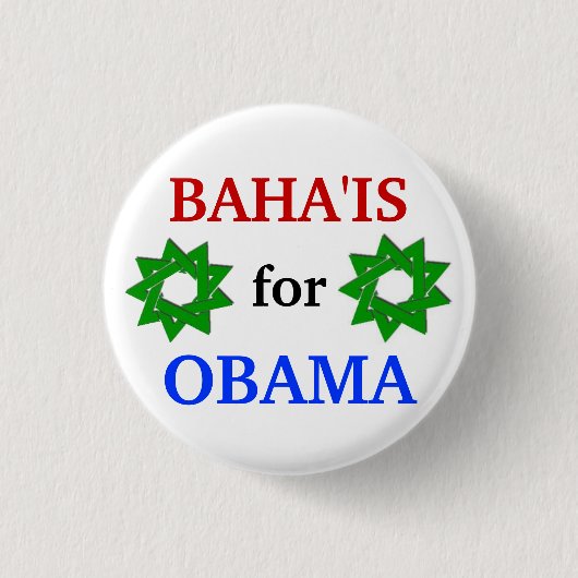 Baha'is für Knopf Obama 2012 Button (Vorderseite)