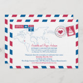 Bahama Air Mail Post Hochzeitsempfang Einladung (Vorne/Hinten)