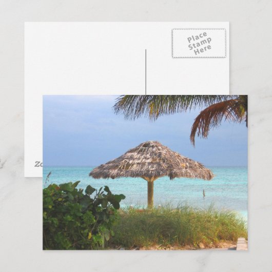 Bahama Beach Paradise Postkarte (Vorne/Hinten)