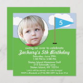 Bahama Blue Hole in einem Foto Mini Golf Party Einladung (Vorne/Hinten)