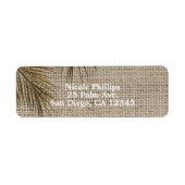 Bahama Breeze Bronze Palm Rustic Burlap Wedding (Vorne)