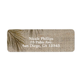 Bahama Breeze Bronze Palm Rustic Burlap Wedding