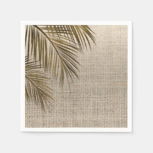 Bahama-Brise Bronze-Palme Rustikale Jute-Hochzeit Serviette
