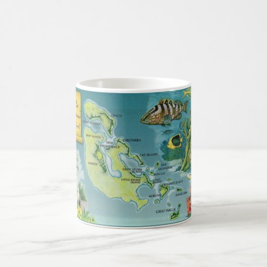Bahama-Inseln Karte Kaffeetasse (Mittel)