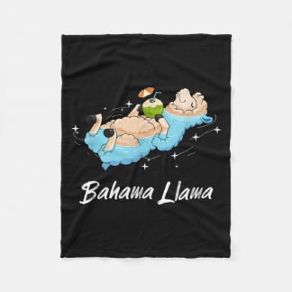 Bahama Lama Shirt Lustiges Alpaka Strandurlaub Fleecedecke