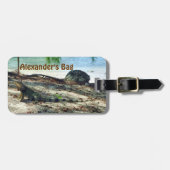 Bahama Leguan personalisiert Gepäckanhänger (Vorderseite horizontal)