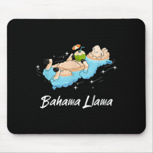 Bahama-Llama-Shirt Lustiges Alpaka-Strandurlaub Mousepad