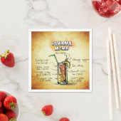 Bahama Mama Barkeeper Drink Rezept Serviette (Beispiel)