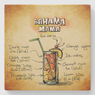 Bahama Mama Barkeeper Drink Rezept Steinuntersetzer