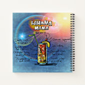 Bahama Mama Cocktail (#8 von 12 Sets mit Rezept fü Notizblock (Rückseite)