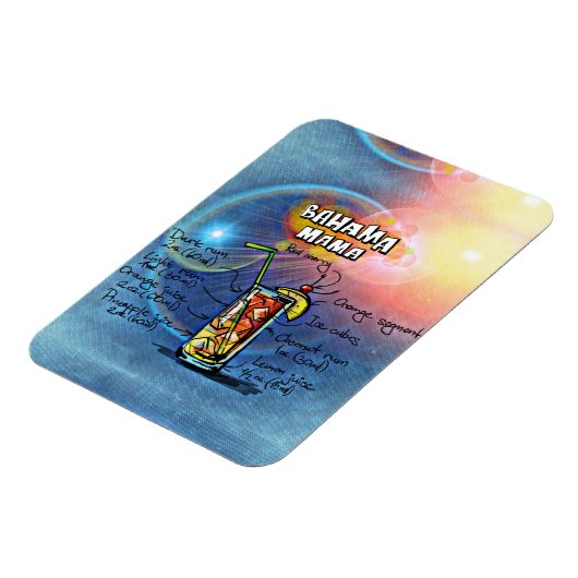 Bahama Mama Cocktail Drink Rezept Magnet (Linke Seite)