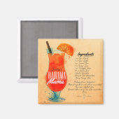 Bahama Mama Cocktail Magnet (Vorderseite/Rückseite)