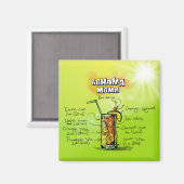 Bahama Mama Cocktail Rezept Magnet (Vorderseite/Rückseite)