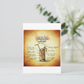Bahama Mama Cocktail Rezept Postkarte (Stehend Vorderseite)
