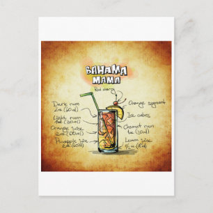 Bahama Mama Cocktail Rezept Postkarte