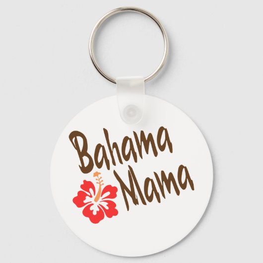 Bahama Mama Design mit Hibisucus Blume Schlüsselanhänger (Vorderseite)